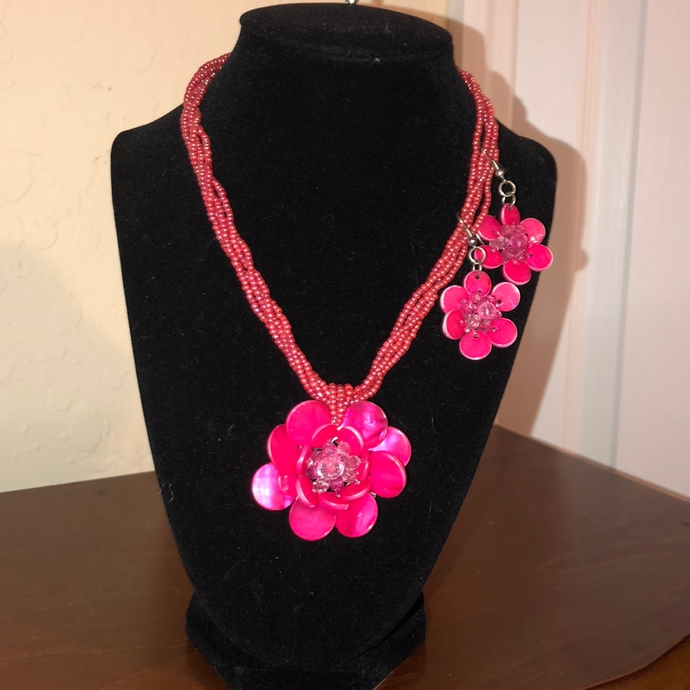 Necklace with matching earrings